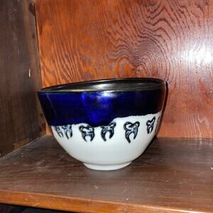 Artisan ceramic tooth bowl